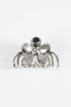 Broche flor plateado