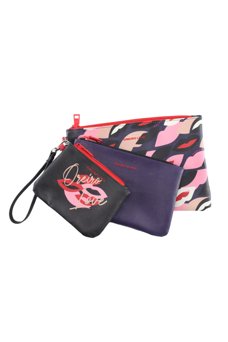 Set/3 Necessaire Oreiro Negro