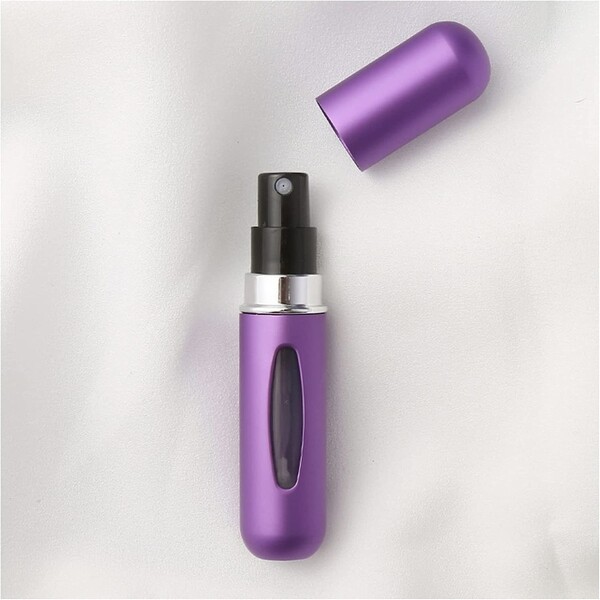 Mini Botella Atomizadora Perfume Portátil Recargable Variante Color Violeta