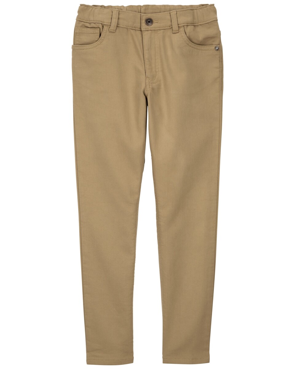 Pantalón denim tipo punto, khaki 