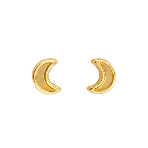 Caravanas oro Luna- Oro bajo - Sin piedra- CA8029 sinpiedra