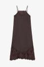 VESTIDO ENCAJE Marron