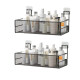 Set x2 Estante colgante adhesivo M NEGRO