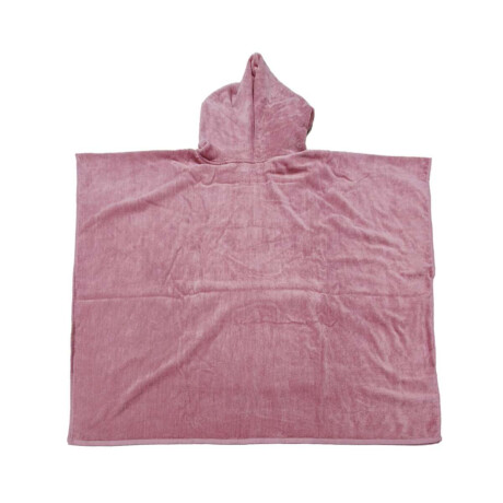 Bata Poncho Velour Lisas 100 X 90 Cm Rosa