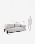 Sofá Compo 3 plazas beige grisáceo 232 cm Sofá Compo 3 plazas beige grisáceo 232 cm