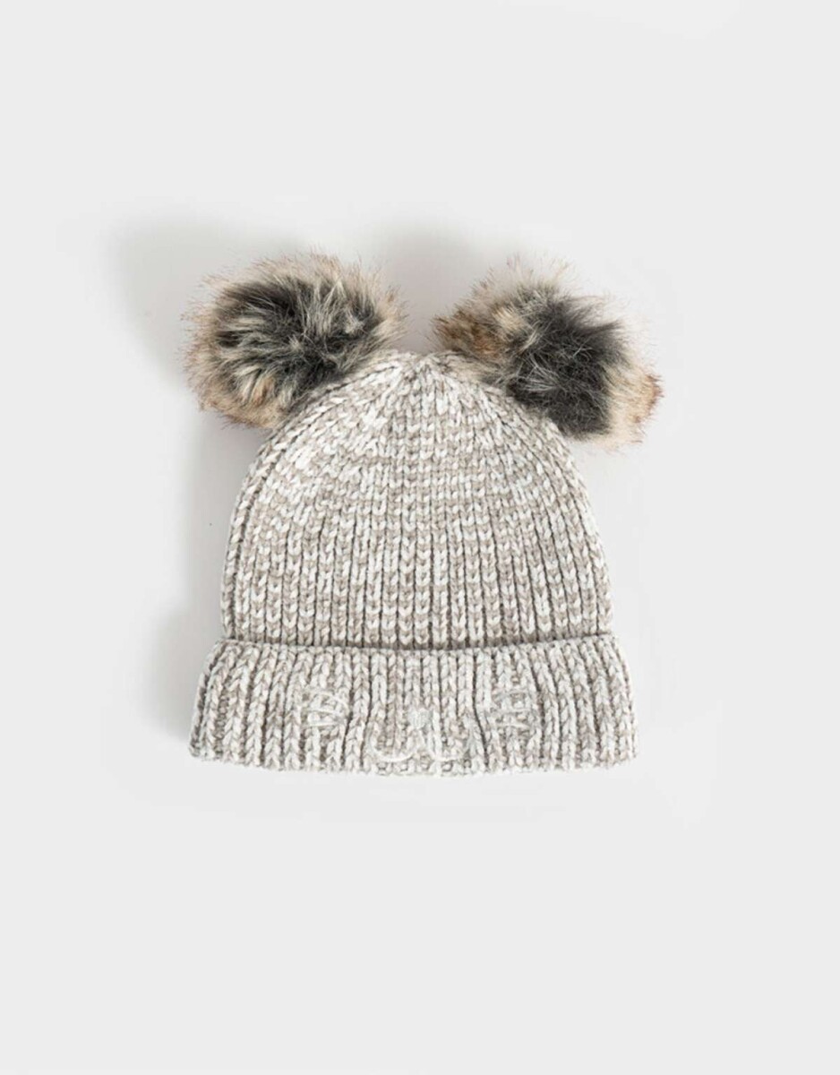 Gorro Infantil De Gatito - Marron Beige 