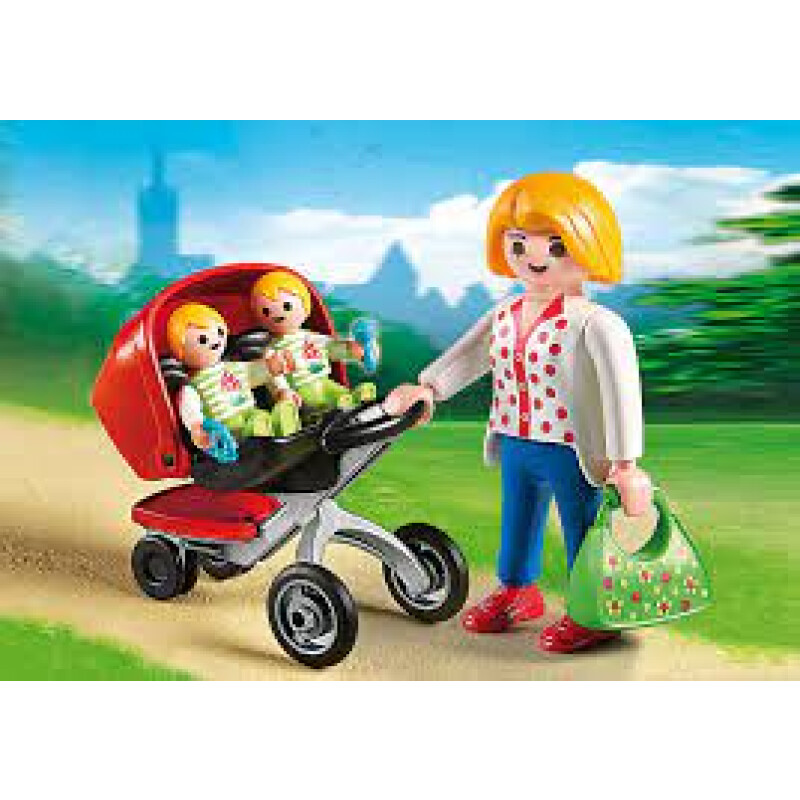 Playmobil 5573 madre con carrito gemelar Playmobil 5573 madre con carrito gemelar
