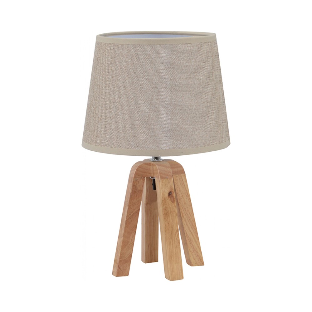 LAMPARA DE MESA MADERA NATURAL-BEIGE 6500