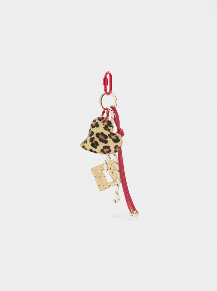 Llavero Charm Corazón - multicolor 