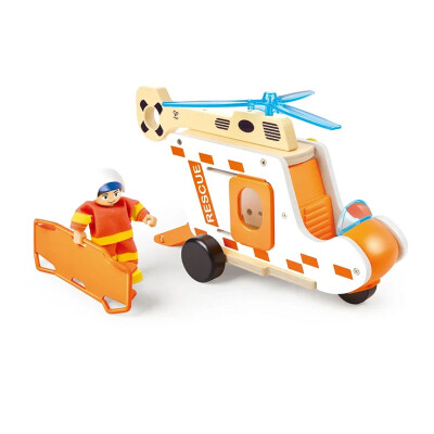Helicóptero de rescate de madera Hape Helicóptero de rescate de madera Hape