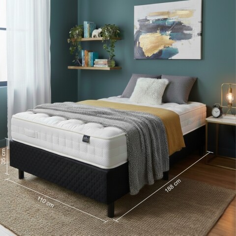 Base Box 1 Plaza y Media 110 x 188 x 35 – Base para Cama sin Colchón, Madera de Eucalipto Base Box 1 Plaza y Media 110 x 188 x 35 – Base para Cama sin Colchón, Madera de Eucalipto