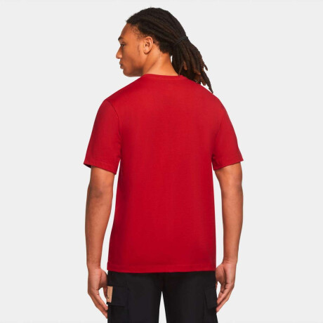 Remera M J Jumpman Manga Corta Media larga de Hombre Rojo