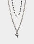 Collares Cortos Con cruz Set De Collares Con Cruz Strass - Plateado Antique Silver