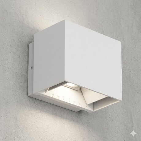 Spot aplique cubo led ángulo regulable 10w IP65 BLANCO