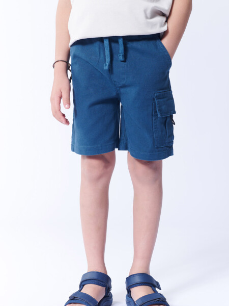 Bermuda cargo de twill Blue
