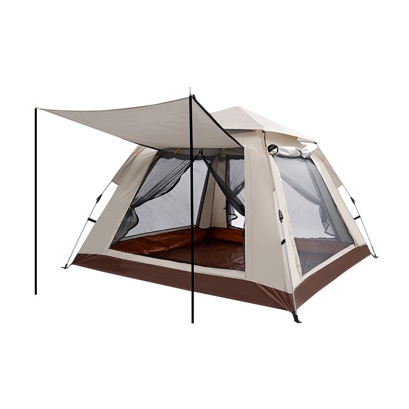 Carpa con Avance Liviana Impermeable Ventilada Capacidad 3 a 4 personas BEIGE