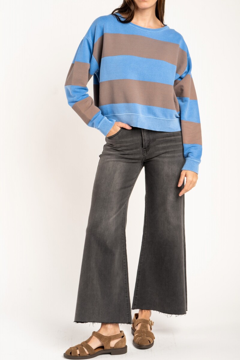 Sweater Algodon Lavado Azul