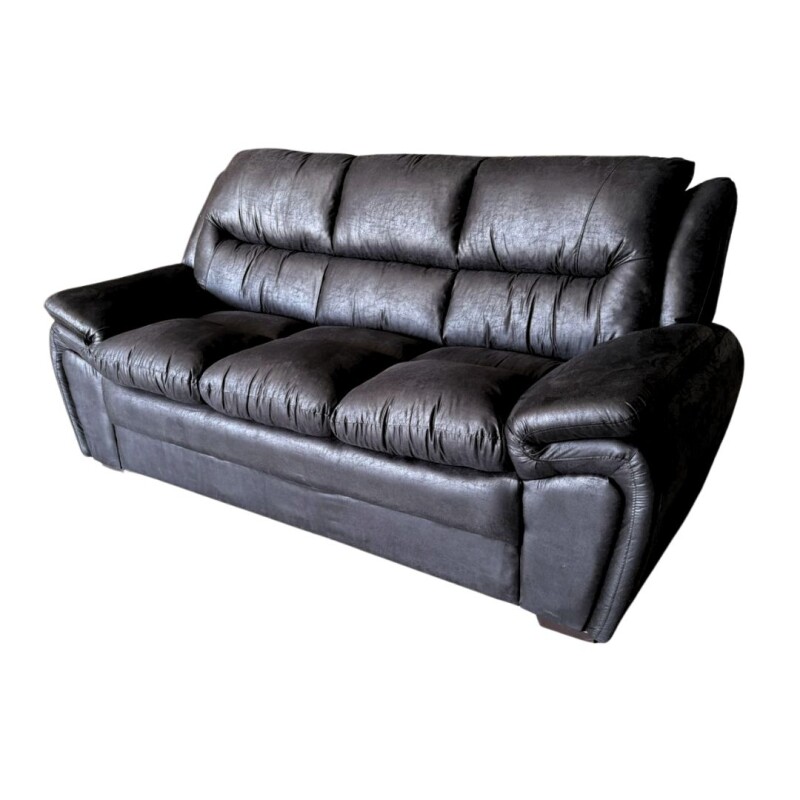 Sofá 3 Cuerpos Georgia Nobuck Negro Sofá 3 Cuerpos Georgia Nobuck Negro