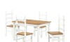 Juego De Comedor 4 Sillas Madera Maciza Blanco - Corona Juego De Comedor 4 Sillas Madera Maciza Blanco - Corona