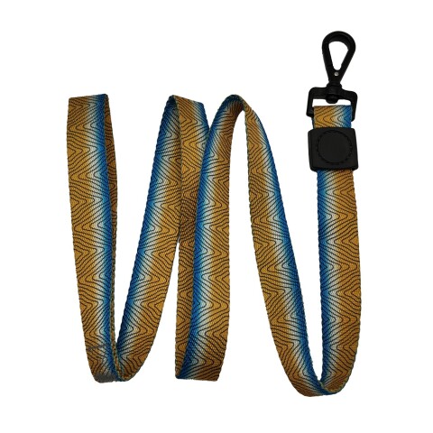 Correa de Cinta Mascotas 120 cm Perros Gatos Reforzada Variante Color Azul y Amarillo