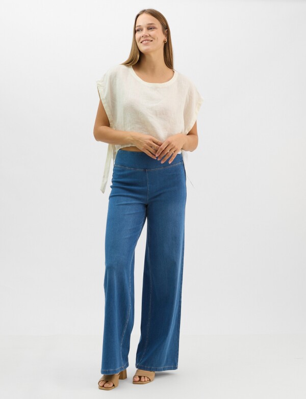 Jegging Estilo Palazzo Con Cintura Elástica JEAN