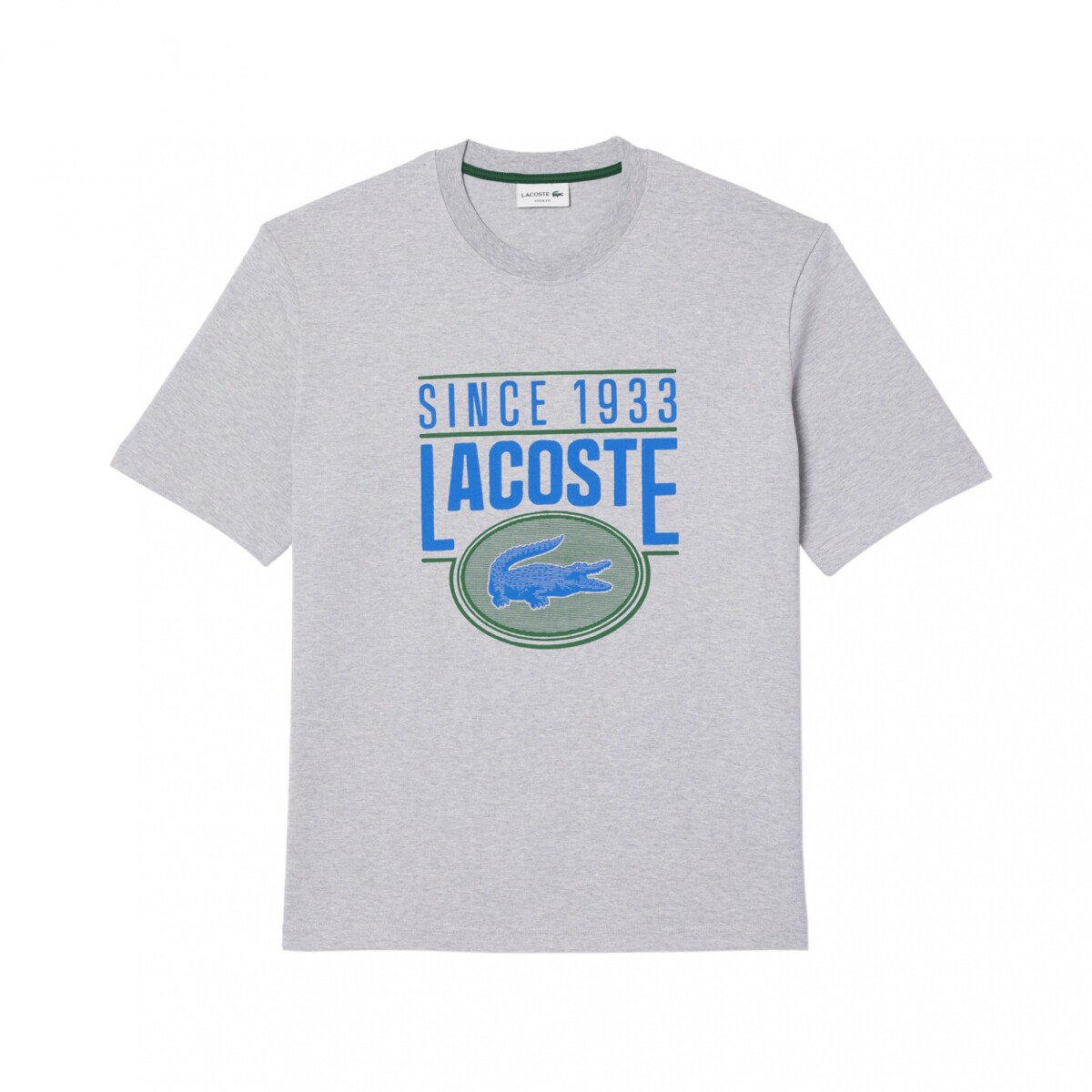 CAMISETA LACOSTE LOOSE FIT COTTON JERSEY PRINT - GRIS 