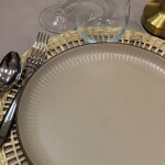 PLATO DE MESA D27CM LINEAS CAMEL BORDE MARRON PLATO DE MESA D27CM LINEAS CAMEL BORDE MARRON