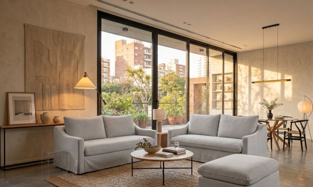 Sofá 2 cps CAIRO Desenfundable Gris PREVENTA
