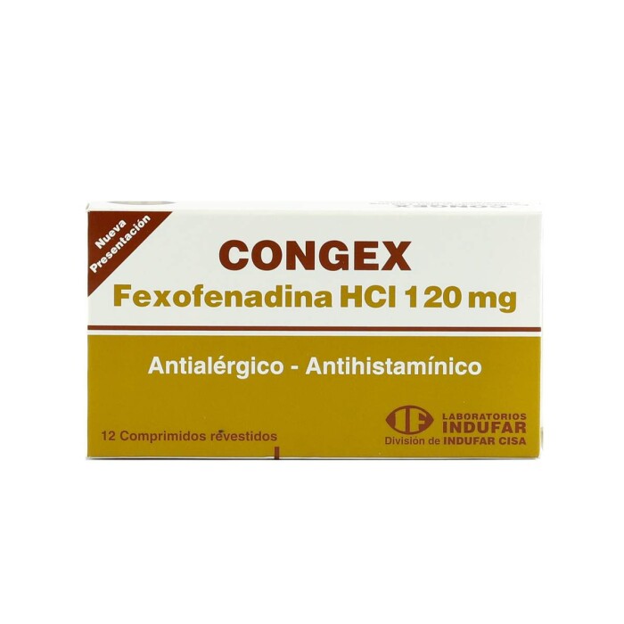 CONGEX 120 MG. CJ X 12 COMP. única