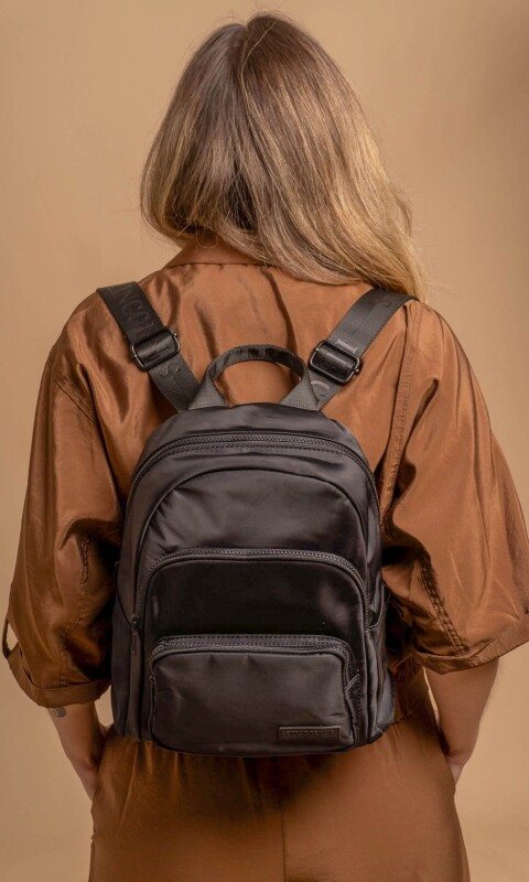 MOCHILA FLOR DE LOTO NEGRO