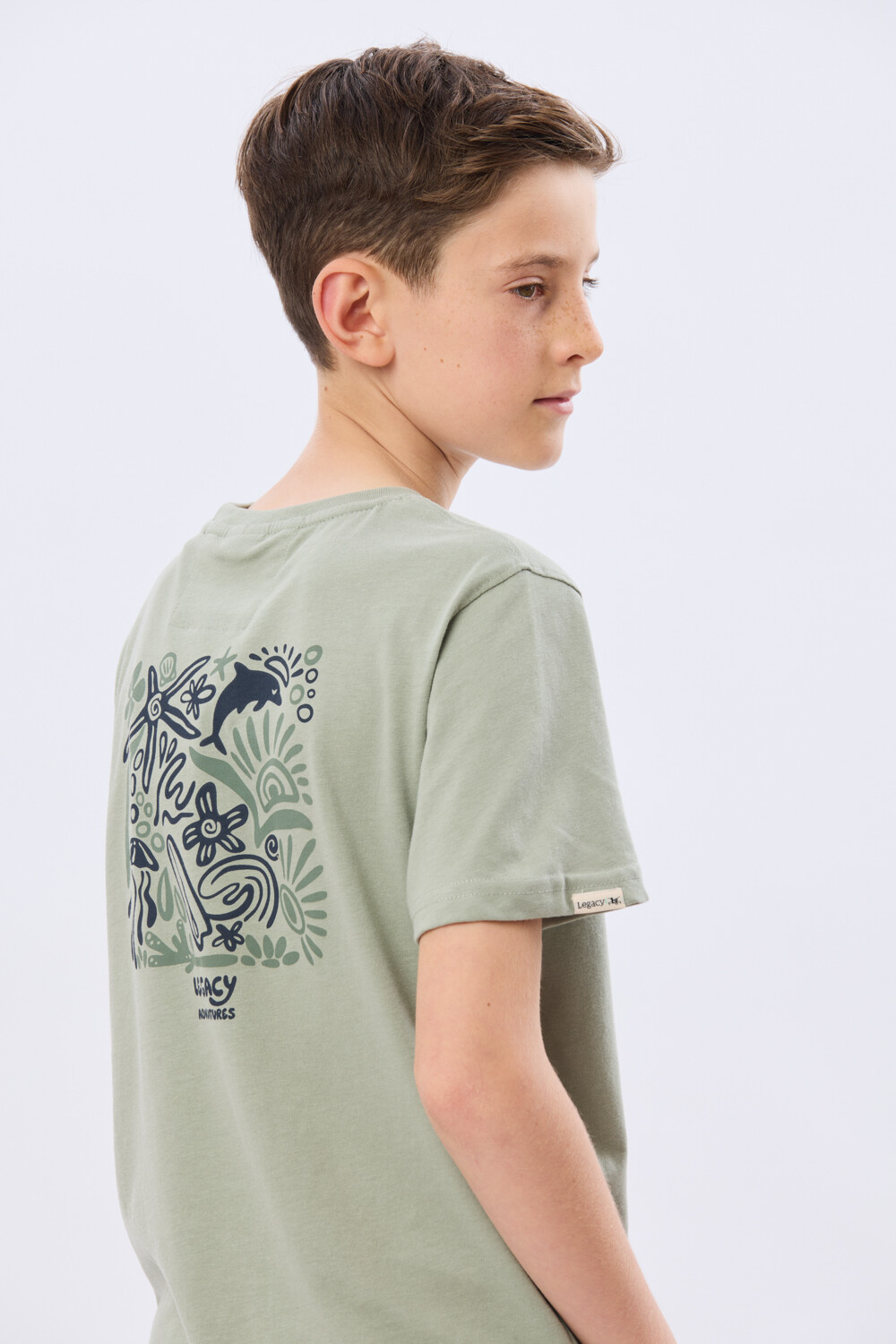 REMERA ESTAMPADA DE ALGODÓN Verde