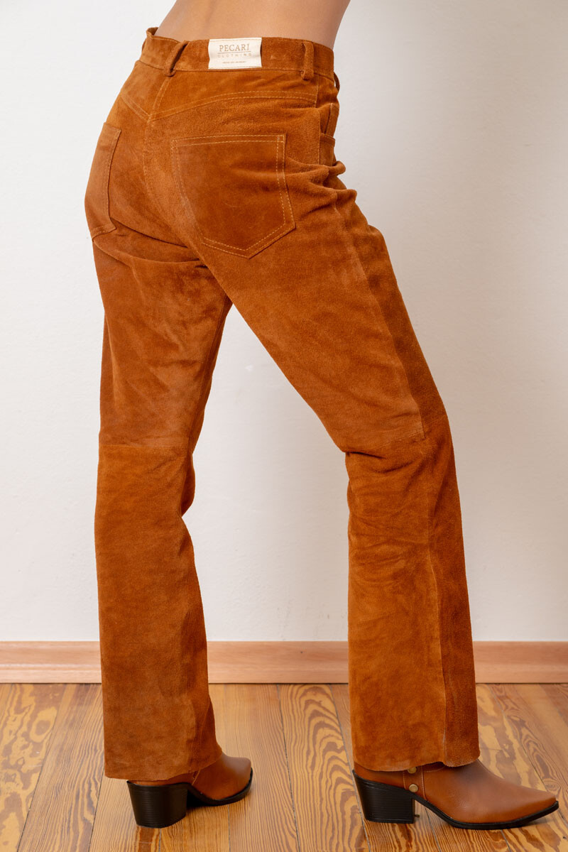 Pantalón de cuero Oxido gamuza