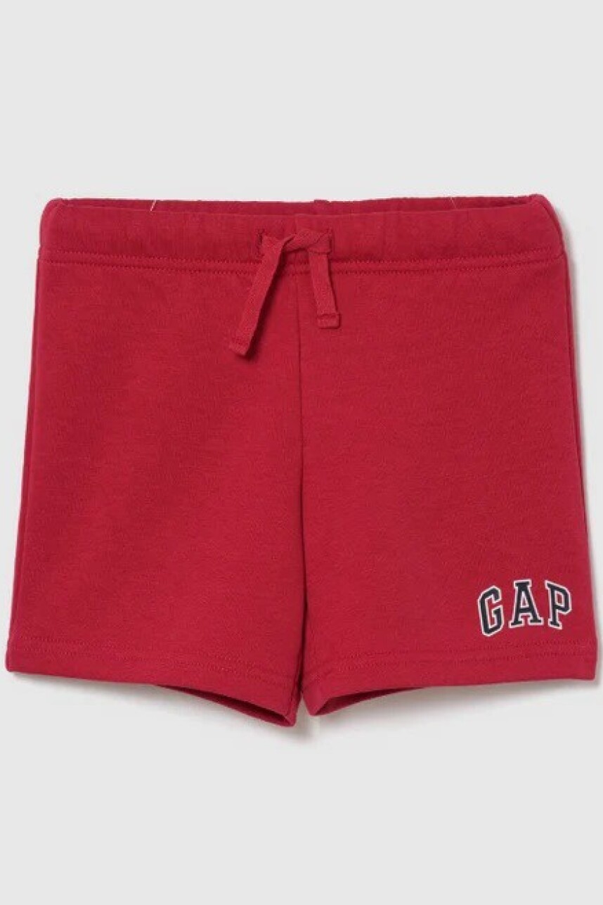 Short Sin Felpa Logo Gap Toddler Niño Modern Red