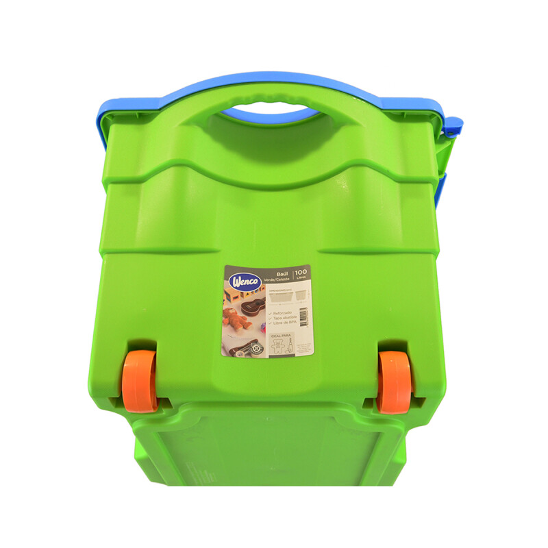 Set x2 Baúl 100 lts VERDE/AZUL