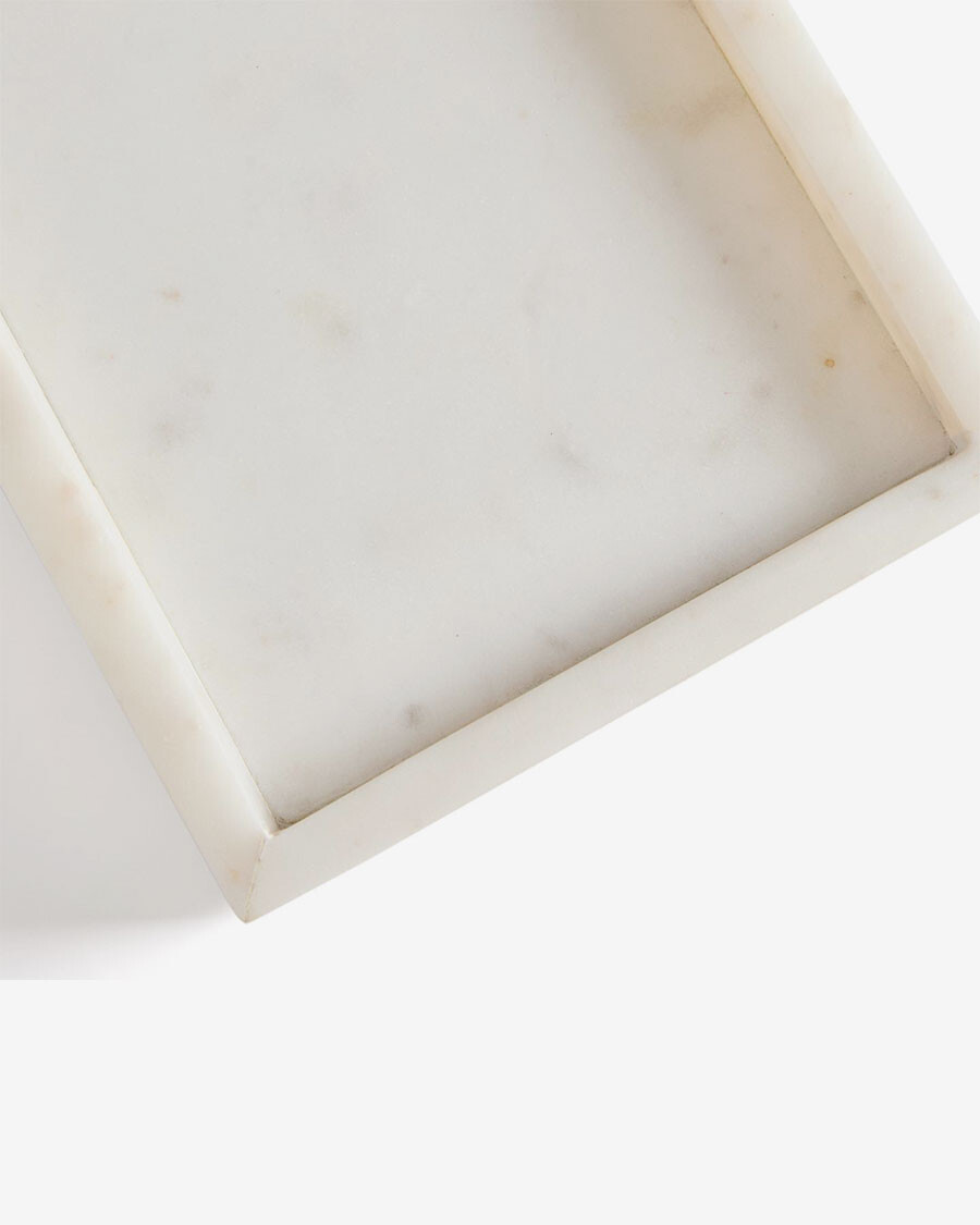 Bandeja Serela de mármol blanco 35 x 18 cm