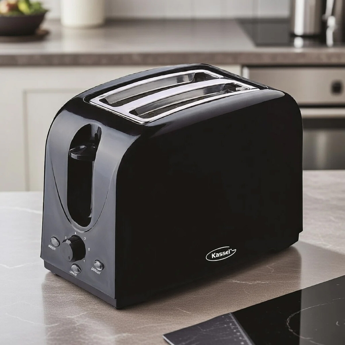 TOSTADORA NEGRO KASSEL KS TS850 700W 2 PANES 