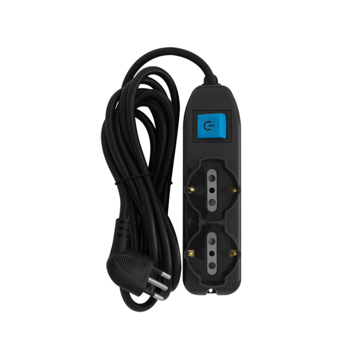 Alargue 2(Schuko 2P+T) + 4(2P+T) con Interruptor 10A 3m Negro 