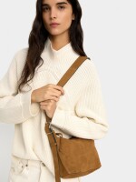 Bolso Bandolera De Piel Lisa camel