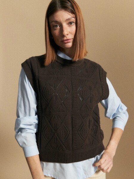 CHALECO ALLIE LIVENSA CHOCOLATE