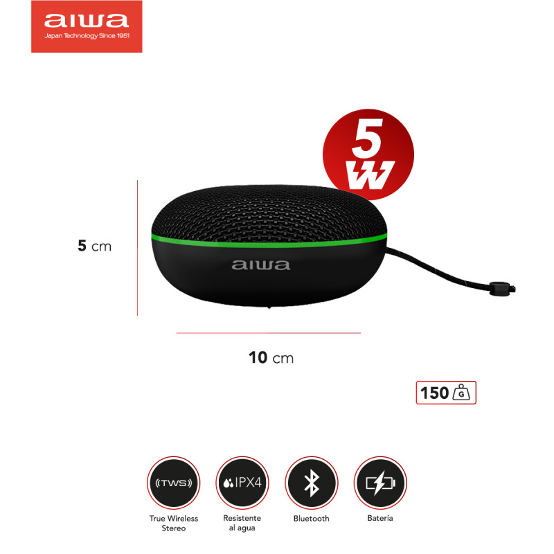 Parlante Portátil Con Correa | AIWA | AW-F20BT-BK Parlante Portátil Con Correa | AIWA | AW-F20BT-BK