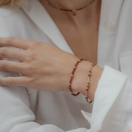 Pulsera PERUGGIA en acero, cristal y piedras naturales Pulsera PERUGGIA en acero, cristal y piedras naturales
