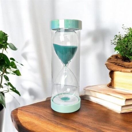 Reloj de arena metalizado Verde