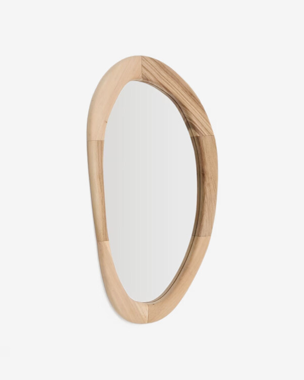 Espejo Selem de madera de mungur con acabado natural 60 x 107 cm Espejo Selem de madera de mungur con acabado natural 60 x 107 cm