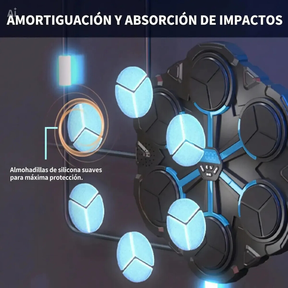 Maquina de boxeo con bluetooth y guantes Maquina de boxeo con bluetooth y guantes