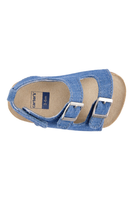 Sandalias de bebé, con velcro, chambray Sin color