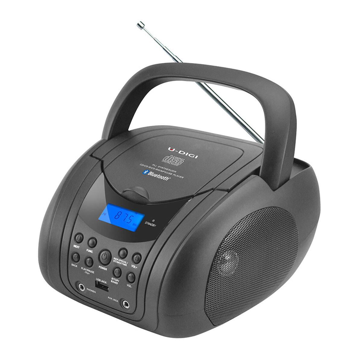 Radio Udigi Am Fm Cd Bluetooth USB CD-110BT - NEGRO 