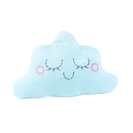 Almohadón Peluche Nube 48cm Celeste