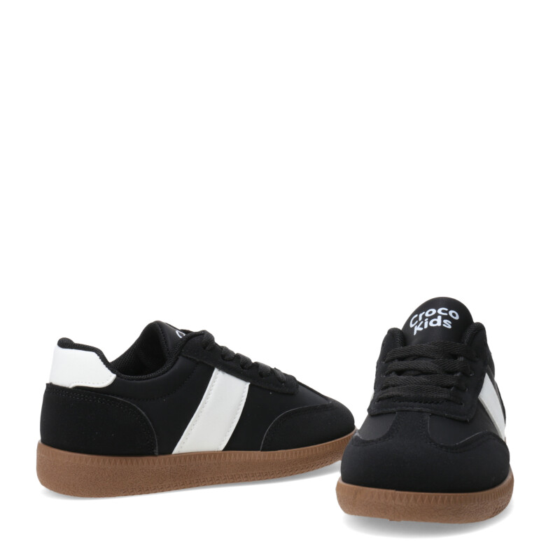 Championes de Niño Croco Kids ZAGA acordonado Negro