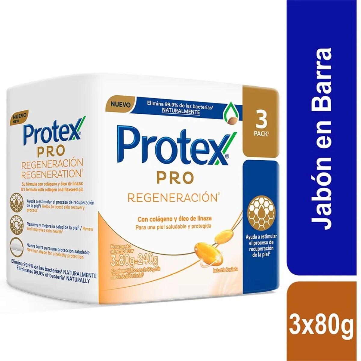 Protex Pro RegeneraciÛn Bs 80g Packs X3 