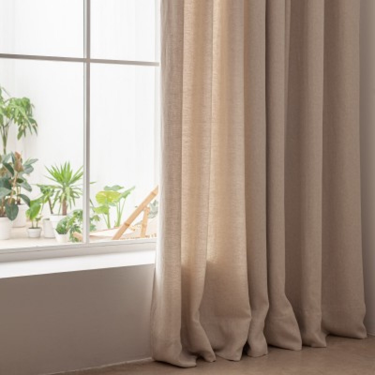 Cortinas de lino natural clásico 125gr